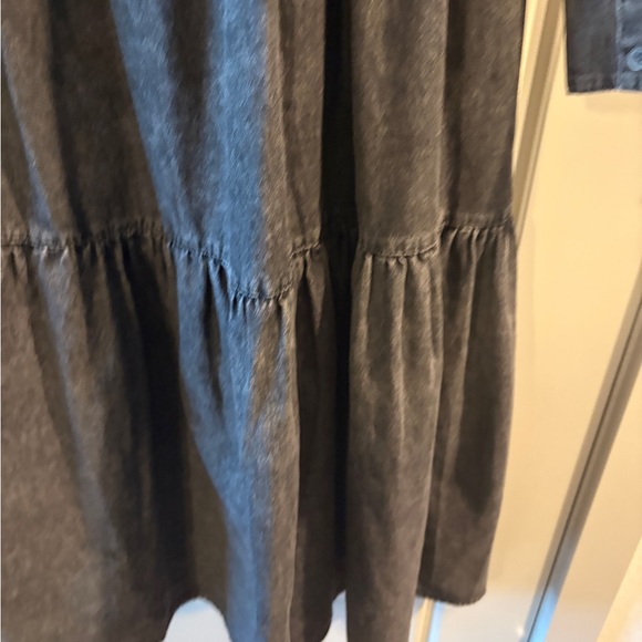 Idem Ditto Gray Washed Cottagecore Prairie Western MIDI Dress w/ Pockets M - Picture 15 of 16